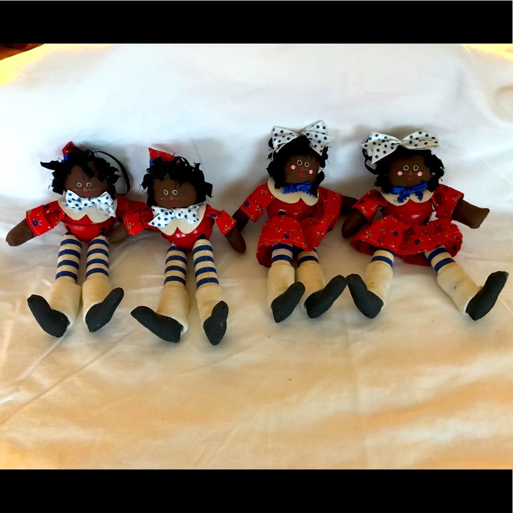 3/$25 Lot of 4 Vintage Handmade Ornaments